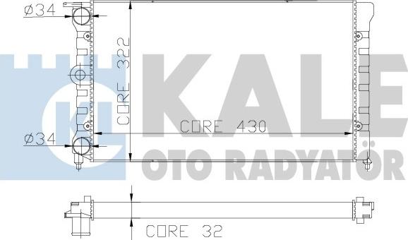 KALE OTO RADYATÖR 139500 - Radiators, Motora dzesēšanas sistēma ps1.lv