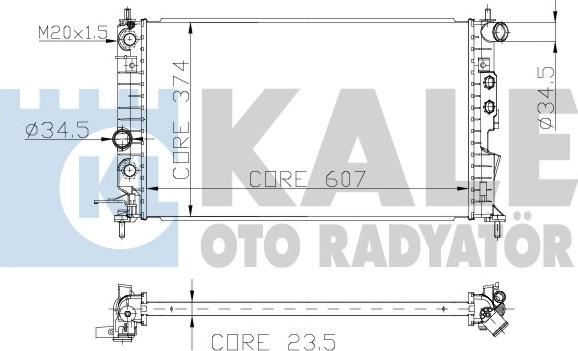 KALE OTO RADYATÖR 134100 - Radiators, Motora dzesēšanas sistēma ps1.lv