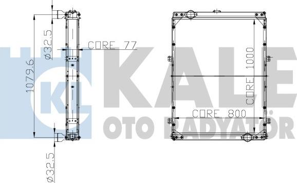 KALE OTO RADYATÖR 132500 - Radiators, Motora dzesēšanas sistēma ps1.lv