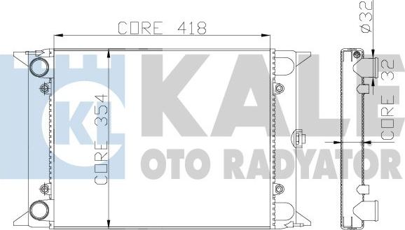 KALE OTO RADYATÖR 123500 - Radiators, Motora dzesēšanas sistēma ps1.lv