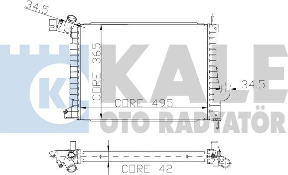 KALE OTO RADYATÖR 179800 - Radiators, Motora dzesēšanas sistēma ps1.lv