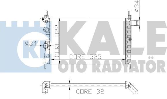 KALE OTO RADYATÖR 177300 - Radiators, Motora dzesēšanas sistēma ps1.lv