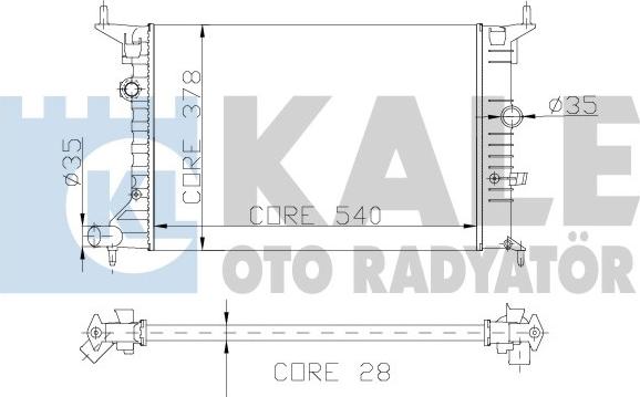 KALE OTO RADYATÖR 177200 - Radiators, Motora dzesēšanas sistēma ps1.lv