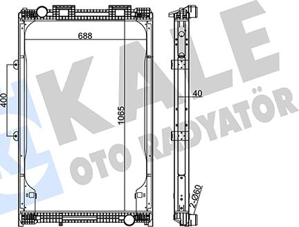 KALE OTO RADYATÖR 349505 - Radiators, Motora dzesēšanas sistēma ps1.lv