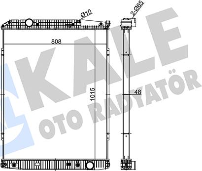 KALE OTO RADYATÖR 349510 - Radiators, Motora dzesēšanas sistēma ps1.lv