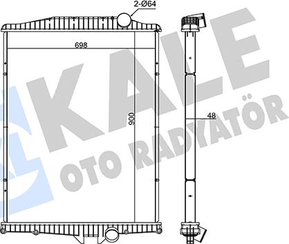 KALE OTO RADYATÖR 349525 - Radiators, Motora dzesēšanas sistēma ps1.lv