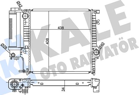 KALE OTO RADYATÖR 349000 - Radiators, Motora dzesēšanas sistēma ps1.lv