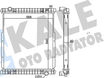 KALE OTO RADYATÖR 349350 - Radiators, Motora dzesēšanas sistēma ps1.lv