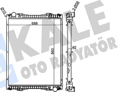 KALE OTO RADYATÖR 349330 - Radiators, Motora dzesēšanas sistēma ps1.lv