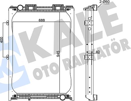 KALE OTO RADYATÖR 349370 - Radiators, Motora dzesēšanas sistēma ps1.lv