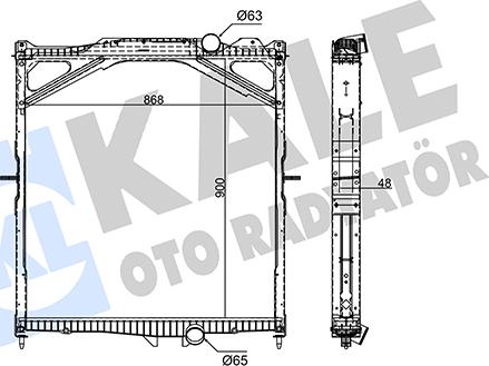 KALE OTO RADYATÖR 349285 - Radiators, Motora dzesēšanas sistēma ps1.lv