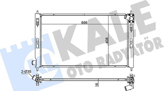 KALE OTO RADYATÖR 345990 - Radiators, Motora dzesēšanas sistēma ps1.lv