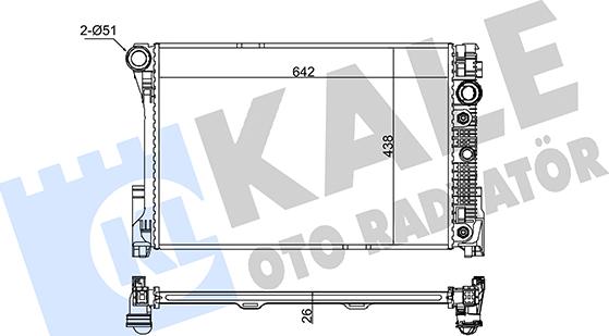 KALE OTO RADYATÖR 345975 - Radiators, Motora dzesēšanas sistēma ps1.lv