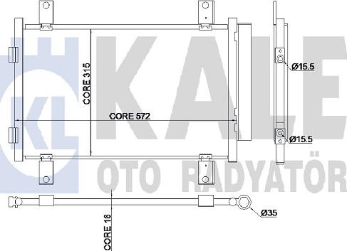 KALE OTO RADYATÖR 345350 - Kondensators, Gaisa kond. sistēma ps1.lv