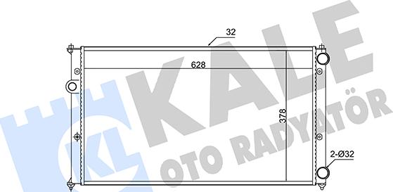 KALE OTO RADYATÖR 346055 - Radiators, Motora dzesēšanas sistēma ps1.lv