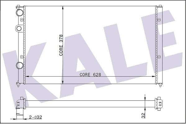 KALE OTO RADYATÖR 346050 - Radiators, Motora dzesēšanas sistēma ps1.lv