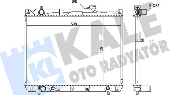 KALE OTO RADYATÖR 346035 - Radiators, Motora dzesēšanas sistēma ps1.lv