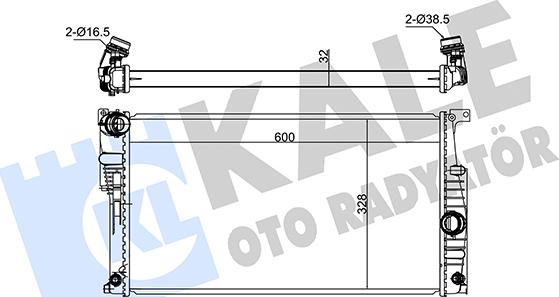 KALE OTO RADYATÖR 346070 - Radiators, Motora dzesēšanas sistēma ps1.lv