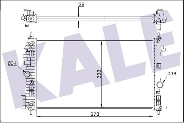 KALE OTO RADYATÖR 346190 - Radiators, Motora dzesēšanas sistēma ps1.lv