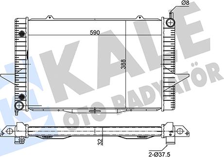 KALE OTO RADYATÖR 346225 - Radiators, Motora dzesēšanas sistēma ps1.lv