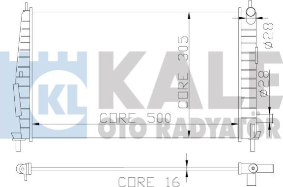 KALE OTO RADYATÖR 341920 - Radiators, Motora dzesēšanas sistēma ps1.lv