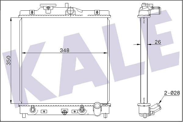 KALE OTO RADYATÖR 348445 - Radiators, Motora dzesēšanas sistēma ps1.lv