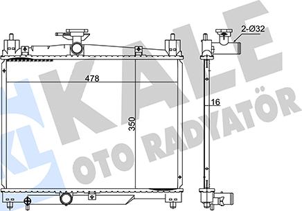 KALE OTO RADYATÖR 348430 - Radiators, Motora dzesēšanas sistēma ps1.lv