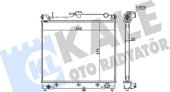 KALE OTO RADYATÖR 348070 - Radiators, Motora dzesēšanas sistēma ps1.lv