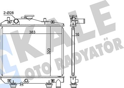 KALE OTO RADYATÖR 348350 - Radiators, Motora dzesēšanas sistēma ps1.lv