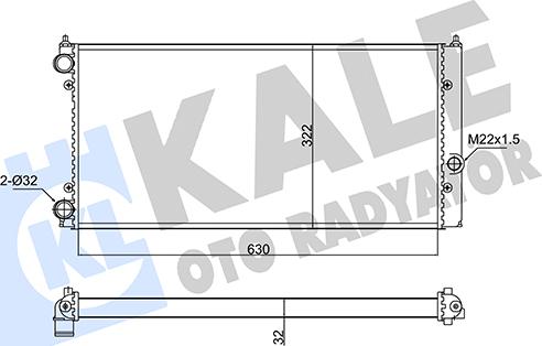 KALE OTO RADYATÖR 348240 - Radiators, Motora dzesēšanas sistēma ps1.lv