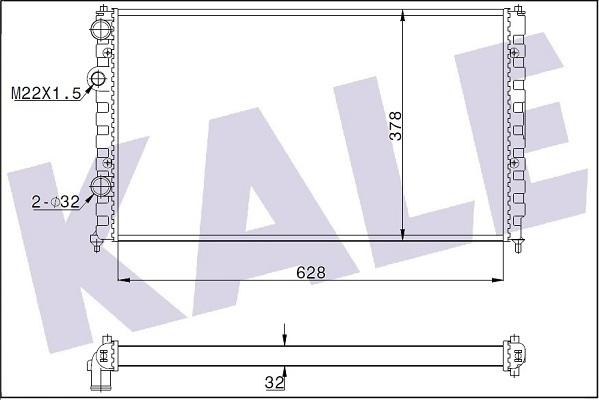 KALE OTO RADYATÖR 348260 - Radiators, Motora dzesēšanas sistēma ps1.lv