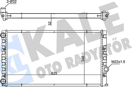 KALE OTO RADYATÖR 348235 - Radiators, Motora dzesēšanas sistēma ps1.lv