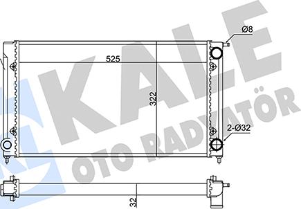 KALE OTO RADYATÖR 348220 - Radiators, Motora dzesēšanas sistēma ps1.lv