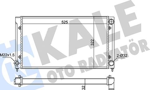 KALE OTO RADYATÖR 348275 - Radiators, Motora dzesēšanas sistēma ps1.lv