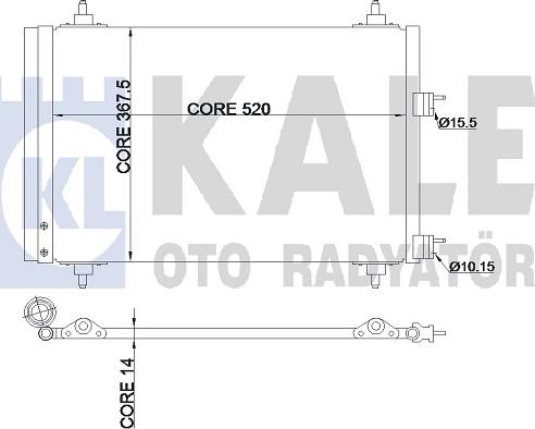 KALE OTO RADYATÖR 343095 - Kondensators, Gaisa kond. sistēma ps1.lv