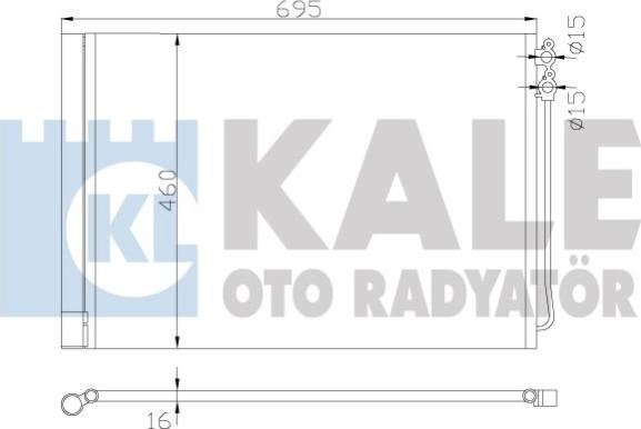 KALE OTO RADYATÖR 342415 - Kondensators, Gaisa kond. sistēma ps1.lv