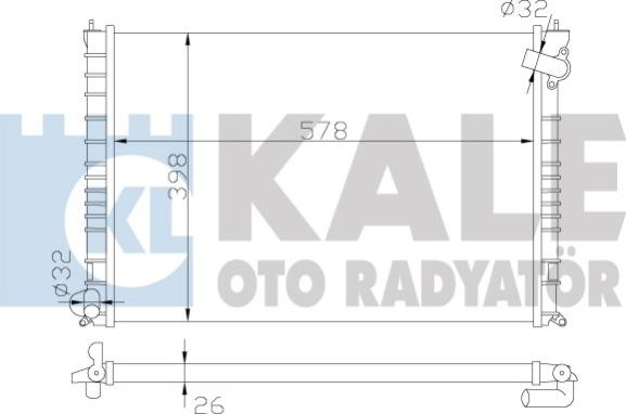 KALE OTO RADYATÖR 342030 - Radiators, Motora dzesēšanas sistēma ps1.lv