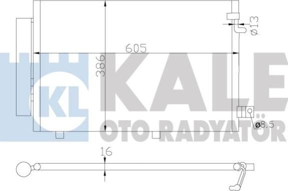 KALE OTO RADYATÖR 342860 - Kondensators, Gaisa kond. sistēma ps1.lv