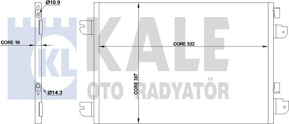 KALE OTO RADYATÖR 342830 - Kondensators, Gaisa kond. sistēma ps1.lv