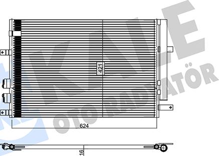 KALE OTO RADYATÖR 342390 - Kondensators, Gaisa kond. sistēma ps1.lv