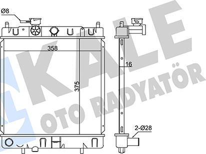 KALE OTO RADYATÖR 347990 - Radiators, Motora dzesēšanas sistēma ps1.lv