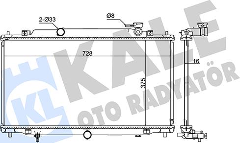 KALE OTO RADYATÖR 347925 - Radiators, Motora dzesēšanas sistēma ps1.lv