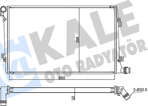 KALE OTO RADYATÖR 347505 - Radiators, Motora dzesēšanas sistēma ps1.lv