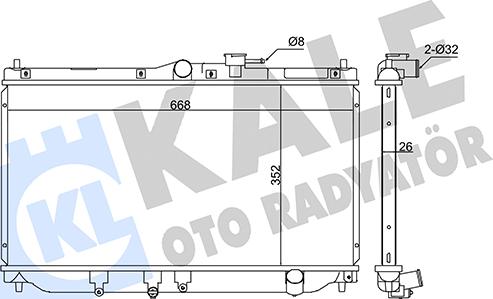 KALE OTO RADYATÖR 347570 - Radiators, Motora dzesēšanas sistēma ps1.lv