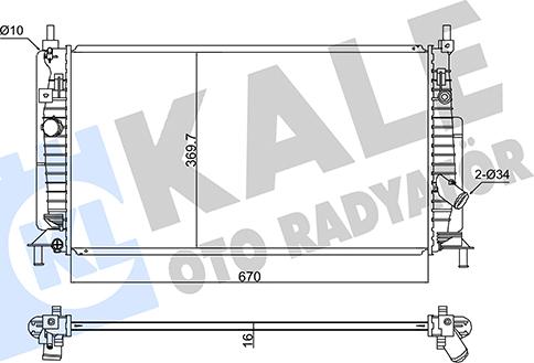 KALE OTO RADYATÖR 347875 - Radiators, Motora dzesēšanas sistēma ps1.lv