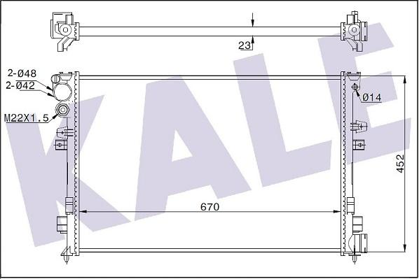 KALE OTO RADYATÖR 347220 - Radiators, Motora dzesēšanas sistēma ps1.lv