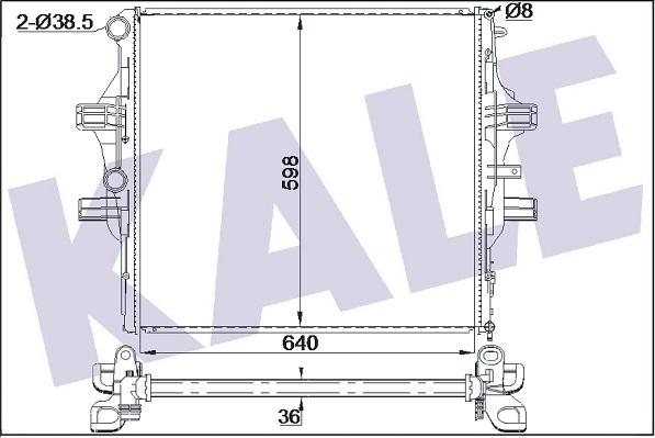 KALE OTO RADYATÖR 354995 - Radiators, Motora dzesēšanas sistēma ps1.lv