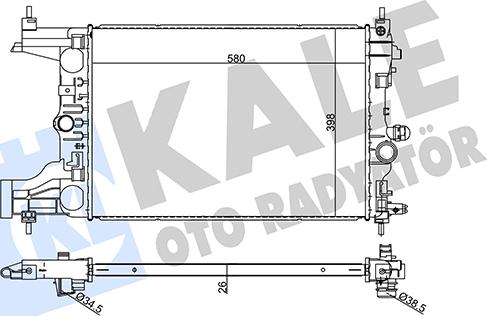 KALE OTO RADYATÖR 354985 - Radiators, Motora dzesēšanas sistēma ps1.lv