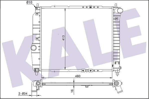 KALE OTO RADYATÖR 354800 - Radiators, Motora dzesēšanas sistēma ps1.lv