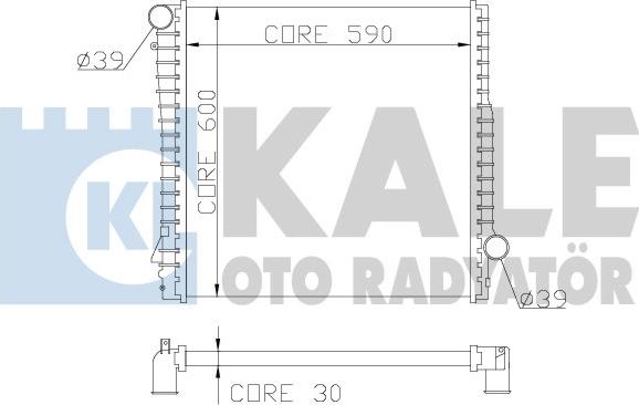 KALE OTO RADYATÖR 354300 - Radiators, Motora dzesēšanas sistēma ps1.lv